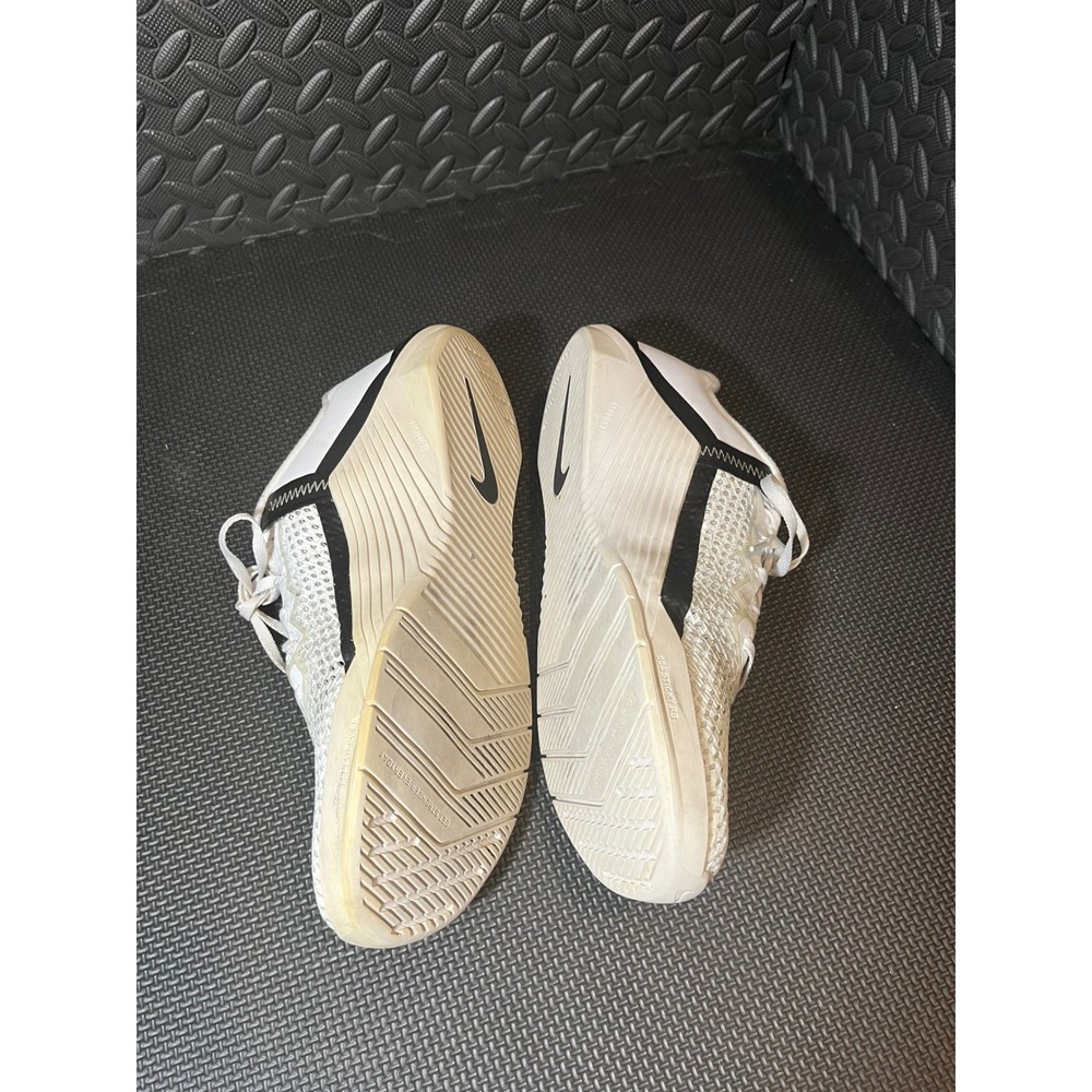 Nike Shoes Mens Size 10.5 Metcon 6 White Black Mesh Low Top Training Sneakers - Picture 6 of 9
